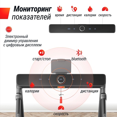 Беговая дорожка UNIX Fit Hi-tech F4 космический серый Беговая дорожка UNIX Fit Hi-tech F4 космический серый