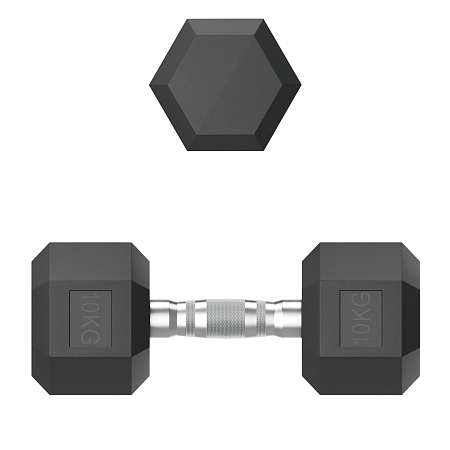 Гантель гексагональная UNIX Fit обрезиненная 10 кг / шт.