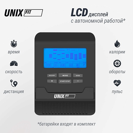 Горизонтальный велотренажер UNIX Fit BR-340E компактный / Compact