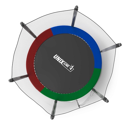 Батут UNIX Line Simple 8 ft (244 см) с внешней защитной сеткой, цветной Батут UNIX Line Simple 8 ft (244 см) с внешней защитной сеткой, цветной