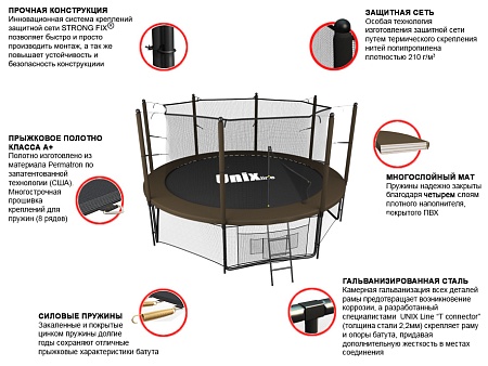 Батут UNIX line Black&Brown 10 ft (inside) Батут UNIX line Black&Brown 10 ft (inside)
