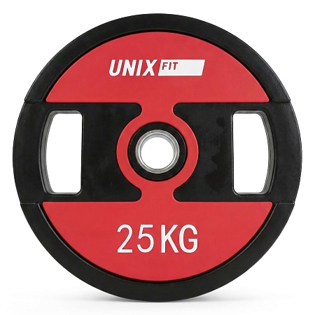 Набор дисков уретановых с хватом UNIX Fit PRO от 2,5 до 25 кг, 6 шт. Набор дисков уретановых с хватом UNIX Fit PRO от 2,5 до 25 кг, 6 шт.