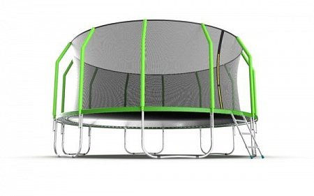 Батут с внутренней сеткой и лестницей Evo Jump Cosmo 16ft (Green)