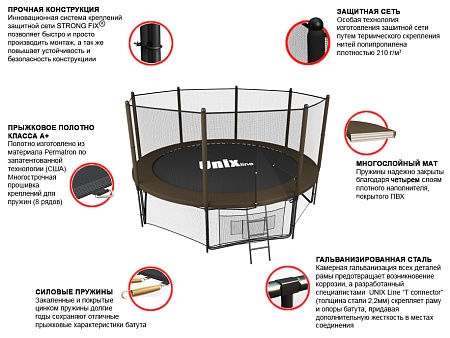 Батут UNIX line Black&Brown 10 ft (outside) Батут UNIX line Black&Brown 10 ft (outside)