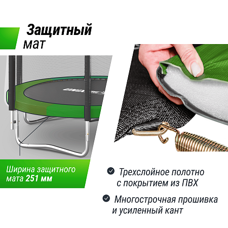 Батут UNIX Line Simple 6 ft (183 см) с внешней защитной сеткой, цветной Батут UNIX Line Simple 6 ft (183 см) с внешней защитной сеткой, цветной