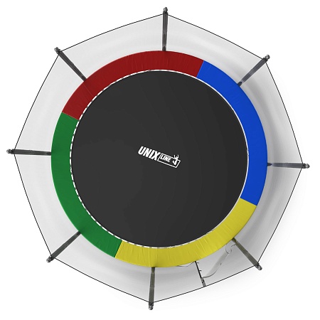 Батут UNIX Line Simple 12 ft (366 см) с внешней защитной сеткой, цветной Батут UNIX Line Simple 12 ft (366 см) с внешней защитной сеткой, цветной
