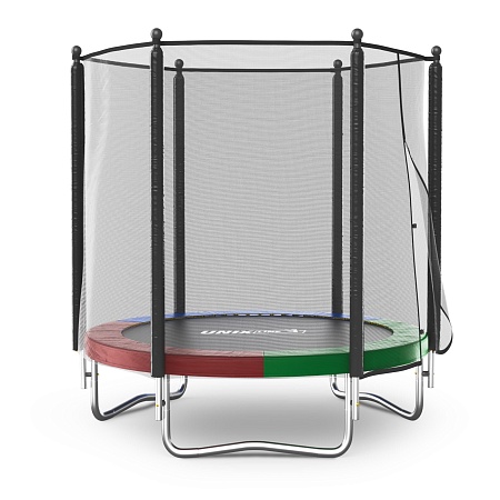 Батут UNIX Line Simple 6 ft (183 см) с внешней защитной сеткой, цветной Батут UNIX Line Simple 6 ft (183 см) с внешней защитной сеткой, цветной