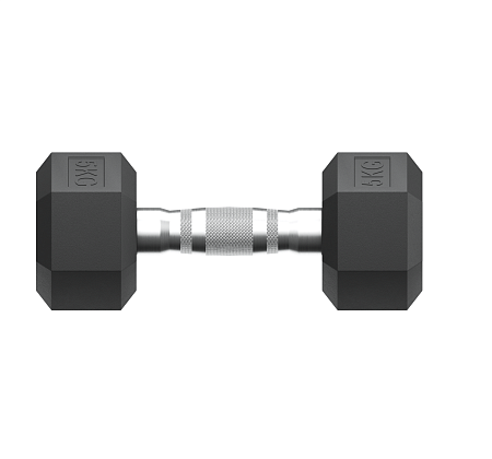 Гантель гексагональная UNIX Fit обрезиненная 5 кг / шт.