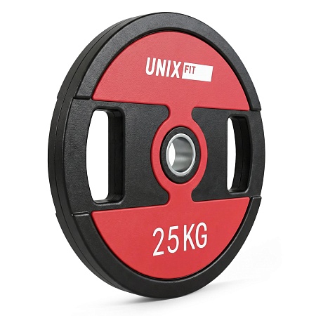 Диск уретановый c хватом UNIX Fit PRO 25 кг, 51 мм, 1 шт. Диск уретановый c хватом UNIX Fit PRO 25 кг, 51 мм, 1 шт.