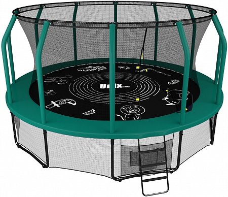 Батут UNIX line SUPREME GAME 14 ft (green) Батут UNIX line SUPREME GAME 14 ft (green)