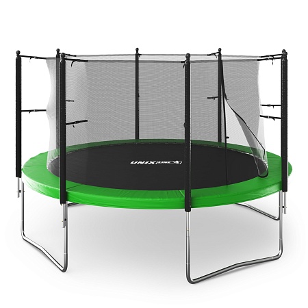 Батут UNIX Line Simple 12 ft (366 см) с внутренней защитной сеткой, зеленый Батут UNIX Line Simple 12 ft (366 см) с внутренней защитной сеткой, зеленый