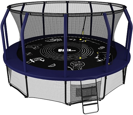 Батут UNIX line SUPREME GAME 14 ft (blue) Батут UNIX line SUPREME GAME 14 ft (blue)