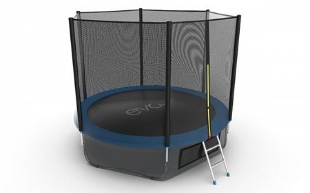 Батут с внешней сеткой и лестницей Evo Jump External 10ft (Blue) + нижняя сетка Батут с внешней сеткой и лестницей Evo Jump External 10ft (Blue) + нижняя сетка