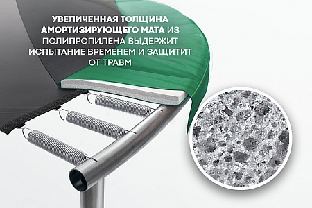 Большой дачный уличный батут Hasttings Classic Game Green (4,6 м) с сеткой