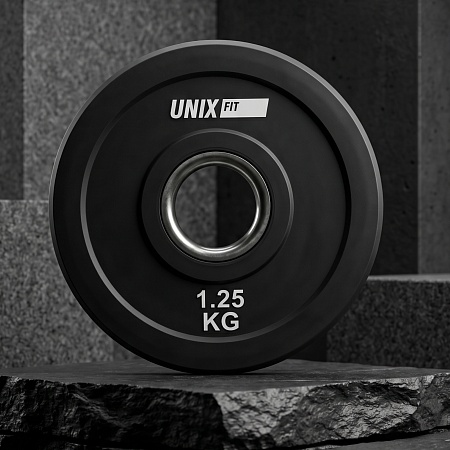 Диск обрезиненный UNIX Fit PRO 1,25 кг, 51 мм, 1 шт. Диск обрезиненный UNIX Fit PRO 1,25 кг, 51 мм, 1 шт.