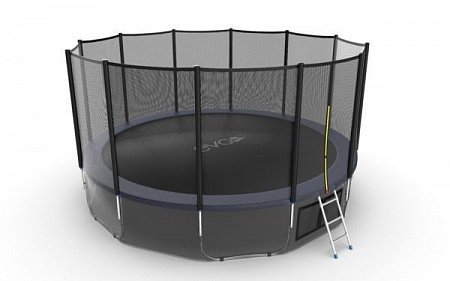Батут с внешней сеткой и лестницей Evo Jump External 16ft (Blue) + нижняя сетка