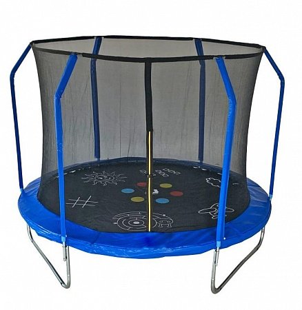 Батут 6FT 1,83м SportElite GAME фиберглас с принтом, защитной сеткой внутрь FR-50-6FT