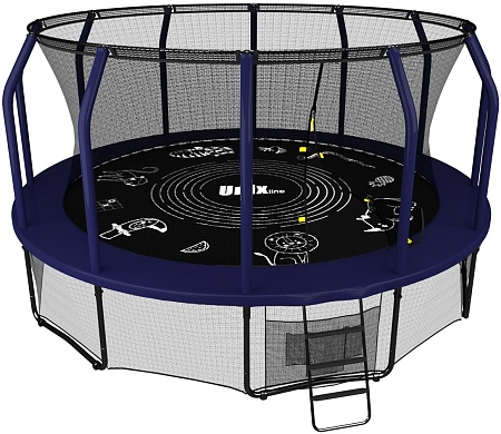Батут UNIX line SUPREME GAME 16 ft (blue) Батут UNIX line SUPREME GAME 16 ft (blue)