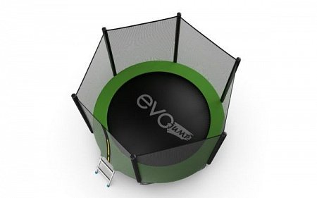 Батут с внешней сеткой и лестницей Evo Jump External 8ft (Green) + нижняя сетка Батут с внешней сеткой и лестницей Evo Jump External 8ft (Green) + нижняя сетка