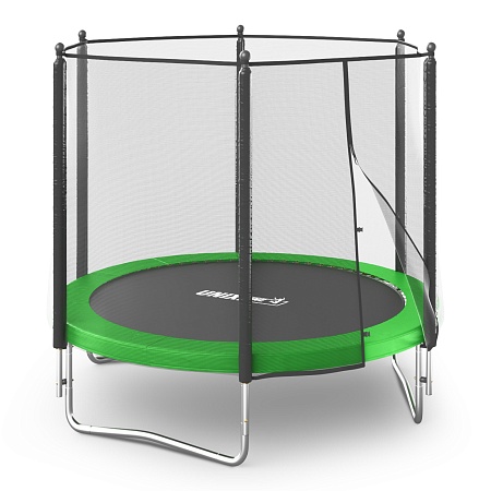 Батут UNIX Line Simple 8 ft (244 см) с внешней защитной сеткой, зеленый