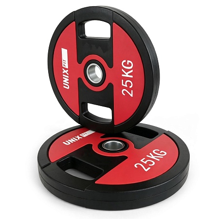 Диск уретановый c хватом UNIX Fit PRO 25 кг, 51 мм, 1 шт. Диск уретановый c хватом UNIX Fit PRO 25 кг, 51 мм, 1 шт.