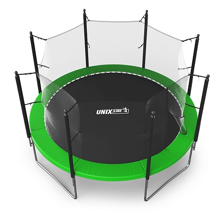 Батут UNIX Line Simple 12 ft (366 см) с внутренней защитной сеткой, зеленый Батут UNIX Line Simple 12 ft (366 см) с внутренней защитной сеткой, зеленый