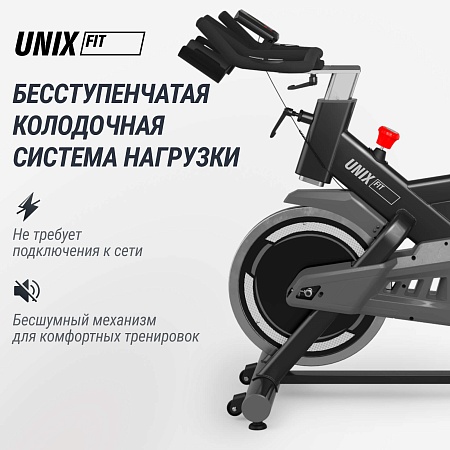 Велотренажер Спин-байк UNIX Fit SB-500 черный Велотренажер Спин-байк UNIX Fit SB-500 черный