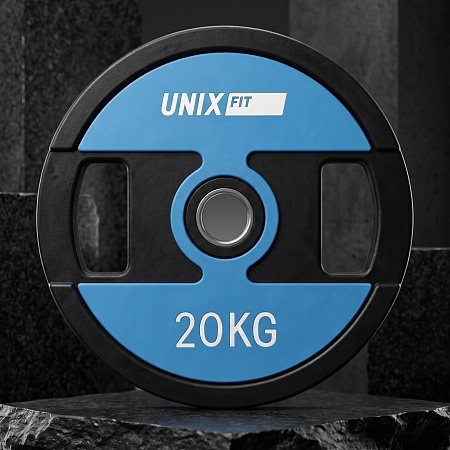 Диск уретановый c хватом UNIX Fit PRO 20 кг, 51 мм, 1 шт. Диск уретановый c хватом UNIX Fit PRO 20 кг, 51 мм, 1 шт.