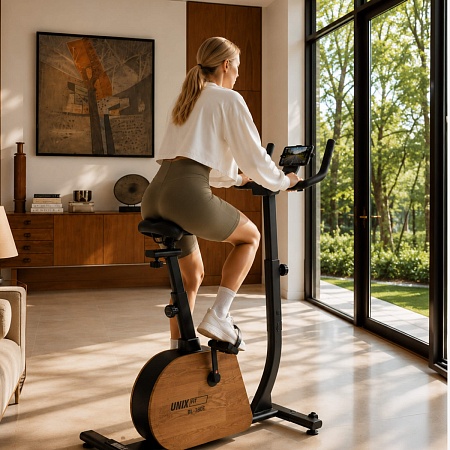 Велотренажер генераторный UNIX Fit BL-380E деревянный / Wood Велотренажер генераторный UNIX Fit BL-380E деревянный / Wood
