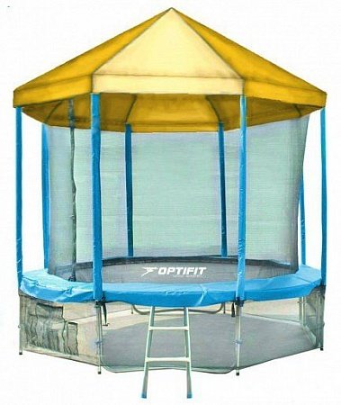 Батут Optifit Like Blue 16ft с желтой крышей Батут Optifit Like Blue 16ft с желтой крышей