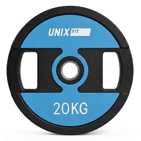 Диск уретановый c хватом UNIX Fit PRO 20 кг, 51 мм, 1 шт. Диск уретановый c хватом UNIX Fit PRO 20 кг, 51 мм, 1 шт.