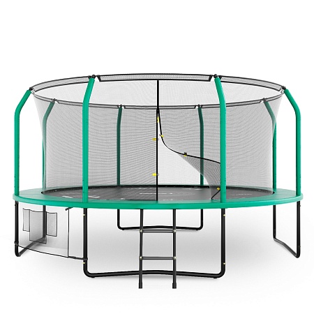 Батут UNIX Line Премиальный с играми / Supreme Game 14 ft (427 см) зеленый