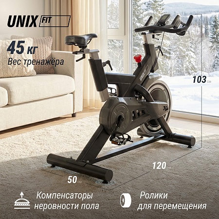 Велотренажер Спин-байк UNIX Fit SB-500 черный Велотренажер Спин-байк UNIX Fit SB-500 черный