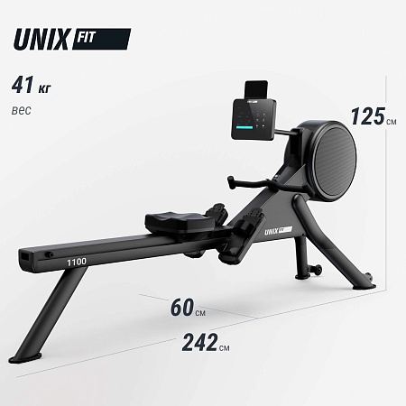 Гребной тренажер UNIX Fit Air (10.1 TFT) магнитный / Magnetic Rower-1100 PRO