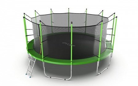 Батут с внутренней сеткой и лестницей Evo Jump Internal 16ft (Green)