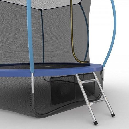 Батут с внутренней сеткой и лестницей Evo Jump Internal 8ft (Blue) + нижняя сетка Батут с внутренней сеткой и лестницей Evo Jump Internal 8ft (Blue) + нижняя сетка