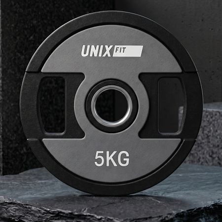 Диск уретановый c хватом UNIX Fit PRO 5 кг, 51 мм, 1 шт. Диск уретановый c хватом UNIX Fit PRO 5 кг, 51 мм, 1 шт.