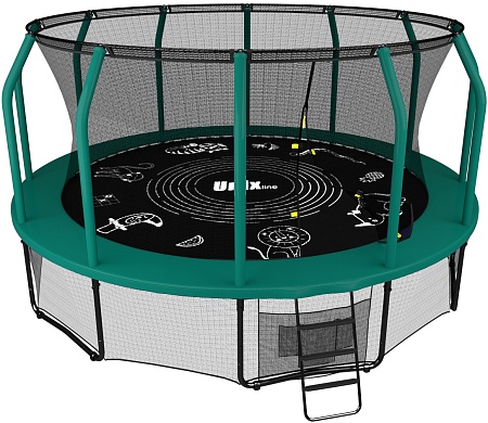 Батут UNIX line SUPREME GAME 12 ft (green) Батут UNIX line SUPREME GAME 12 ft (green)