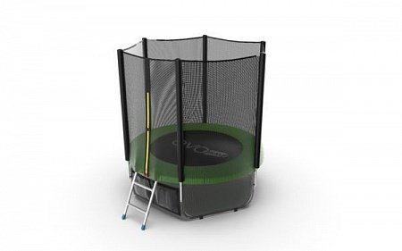 Батут с внешней сеткой и лестницей Evo Jump External 6ft (Green) + Lower net Батут с внешней сеткой и лестницей Evo Jump External 6ft (Green) + Lower net
