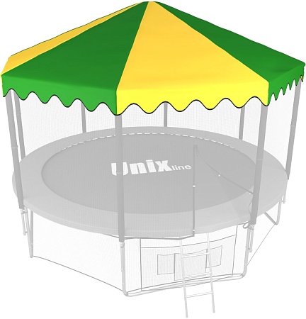 Крыша для батута UNIX Line 12 ft (366 см) зеленый, жёлтый Крыша для батута UNIX Line 12 ft (366 см) зеленый, жёлтый