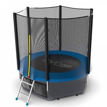 Батут с внешней сеткой и лестницей Evo Jump External 6ft (Blue) + Lower net Батут с внешней сеткой и лестницей Evo Jump External 6ft (Blue) + Lower net